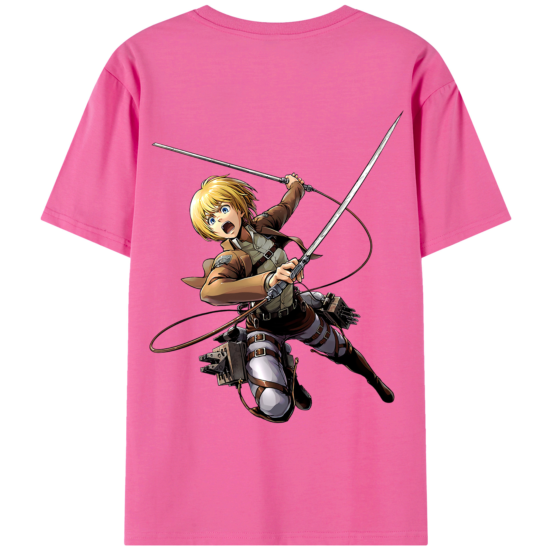 （画像用） 進撃の巨人 アルミン·アルレルト Attack on Titan Armin Arlert レディース半袖Tシャツ(バックプリント)